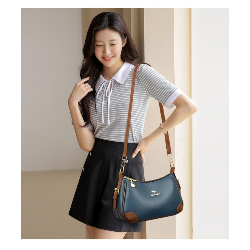 Simple Women's Messenger Bag, Casual Crossbody Bag, Fashionable Messenger Bag, Soft PU Leather Handbag, Suitable for Daily Use and Shopping