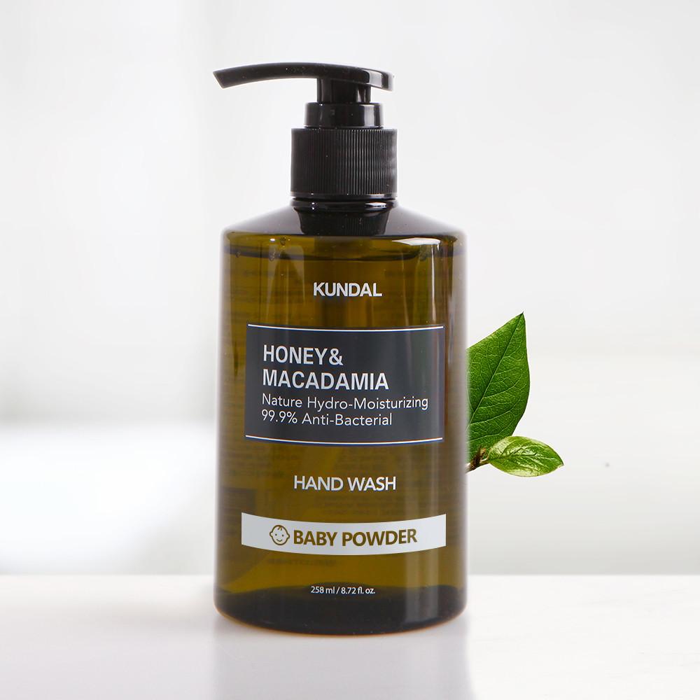 Kundal Pure Hand Wash 3-piece Set Baby Powder 258ml, Korean cosmetics with good fragrance