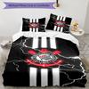 Sport Club Football Crest Printed Pattern Duvet Cover Set – includes 1 duvet cover and 2 matching pillowcases Bedroom decor Christmas gifts