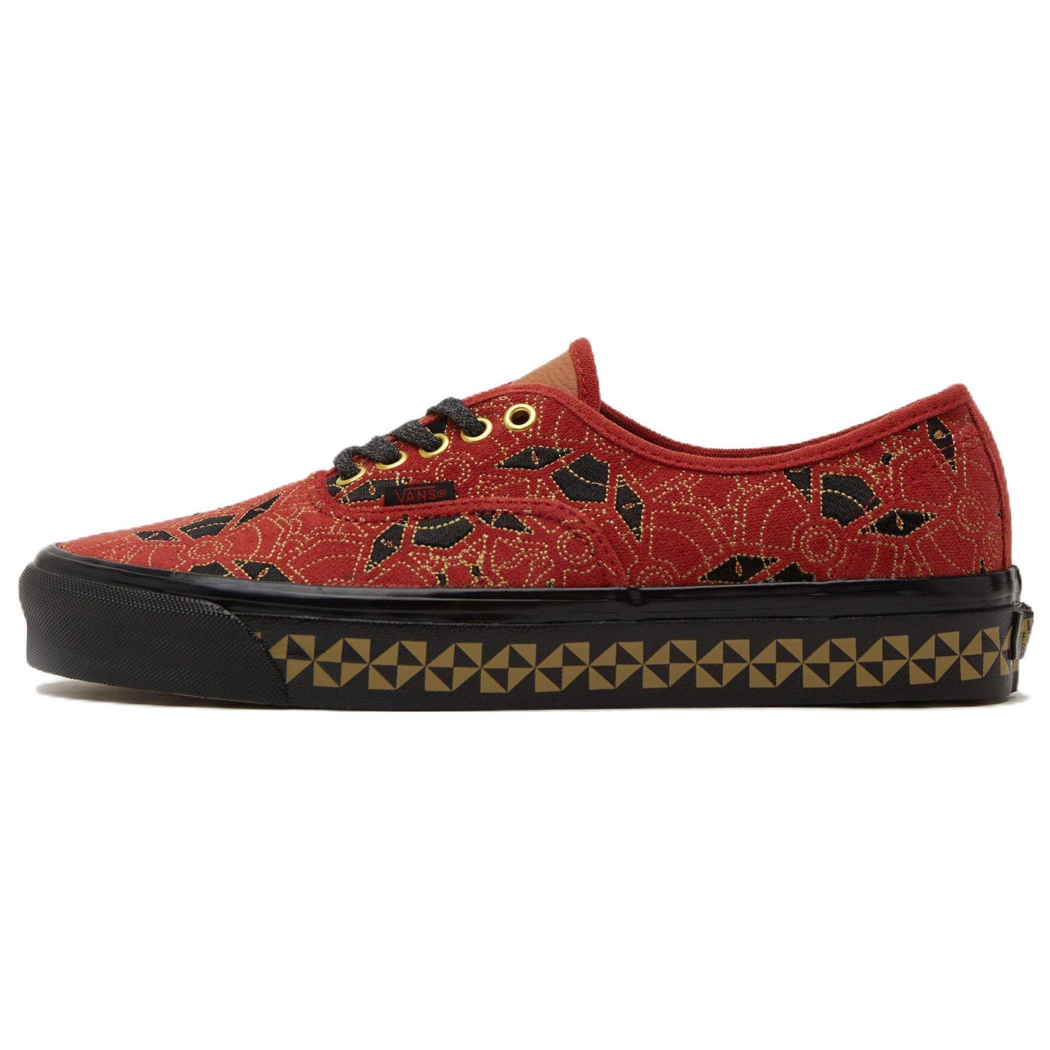 

Vans Authentic Series Haunted Hotel Casual Low Top Skate Shoes Unisex Sneakers Black Red VN0A7Q5C968 39