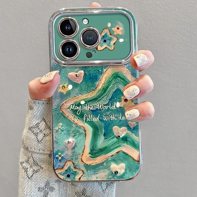 

Подходит для 16pro Чехол для телефона Ниша с подвесной веревкой 15 новых высококачественных все включено масляных картин Морская звезда iPhone16 аэро