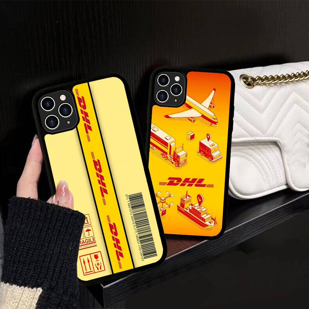 D-DHL-L logo PC+TPU Shockproof Protective Phone Case For iPhone17 14 15 16 Pro max 13 12 11 17 Air