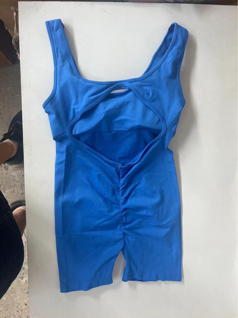 Europäischer & Amerikanischer Sexy Rücken Damen Yoga Jumpsuit Shorts