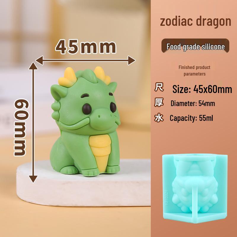 **Chinese Zodiac Silicone Molds: 3D Cartoon Chocolate & Cake Decorating Set**
