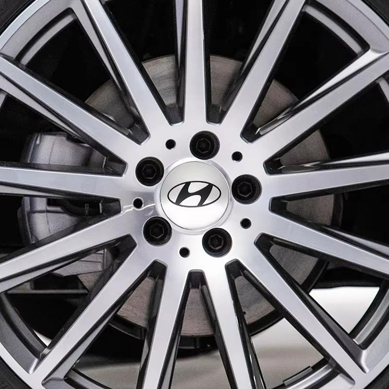 4PCS 56mm Car Styling Wheel Center Hub Caps Rim Cover Badge Emblem Sticker For Hyundai GDi N Line i10 Azera Genesis G70 G80 G90 22ll
