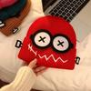 Funny, Knitted, Woolen Hat, Female, Warm, Cartoon, Ear Protection Hat, Student Hat