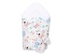Double-sided Soft Wrap for Babies with Ties - Blue Teddy Bears
