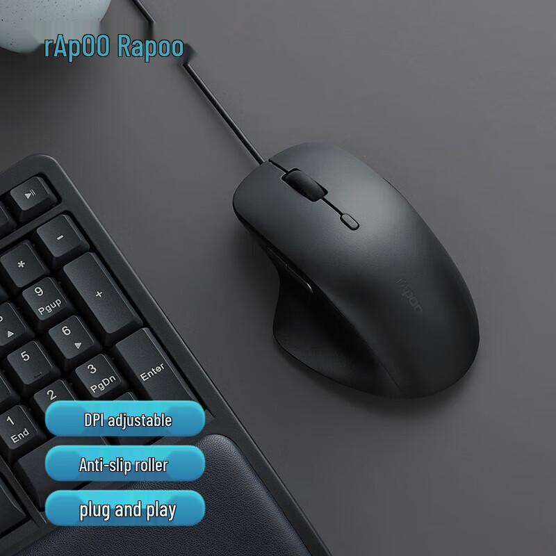 

Rapoo N500 Wired Optical Mouse
