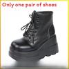 Martin Boots For Women With 20cm Platform Thick Sole Waterproof Heeled Ankle Boots Spring