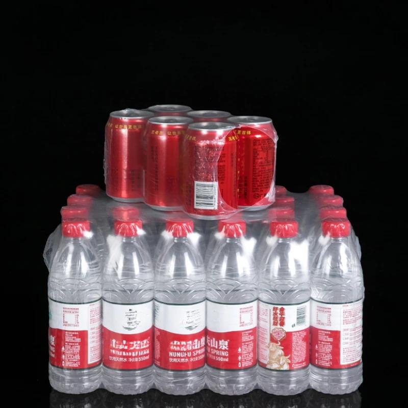0,2 mm Dicke PE-Schrumpffolie Reißfest Schrumpfverpackungsschlauchbeutel Mineralwasser Glas Wasser Getränk Verpackungsschlauch Schrumpffolie