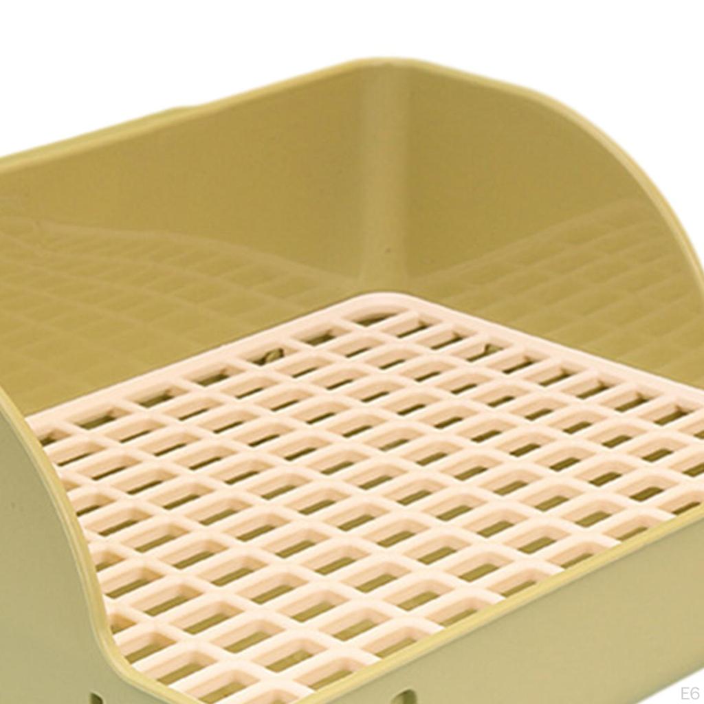 Corner Litter Box for Small Pets - Space-Saving Potty Solution