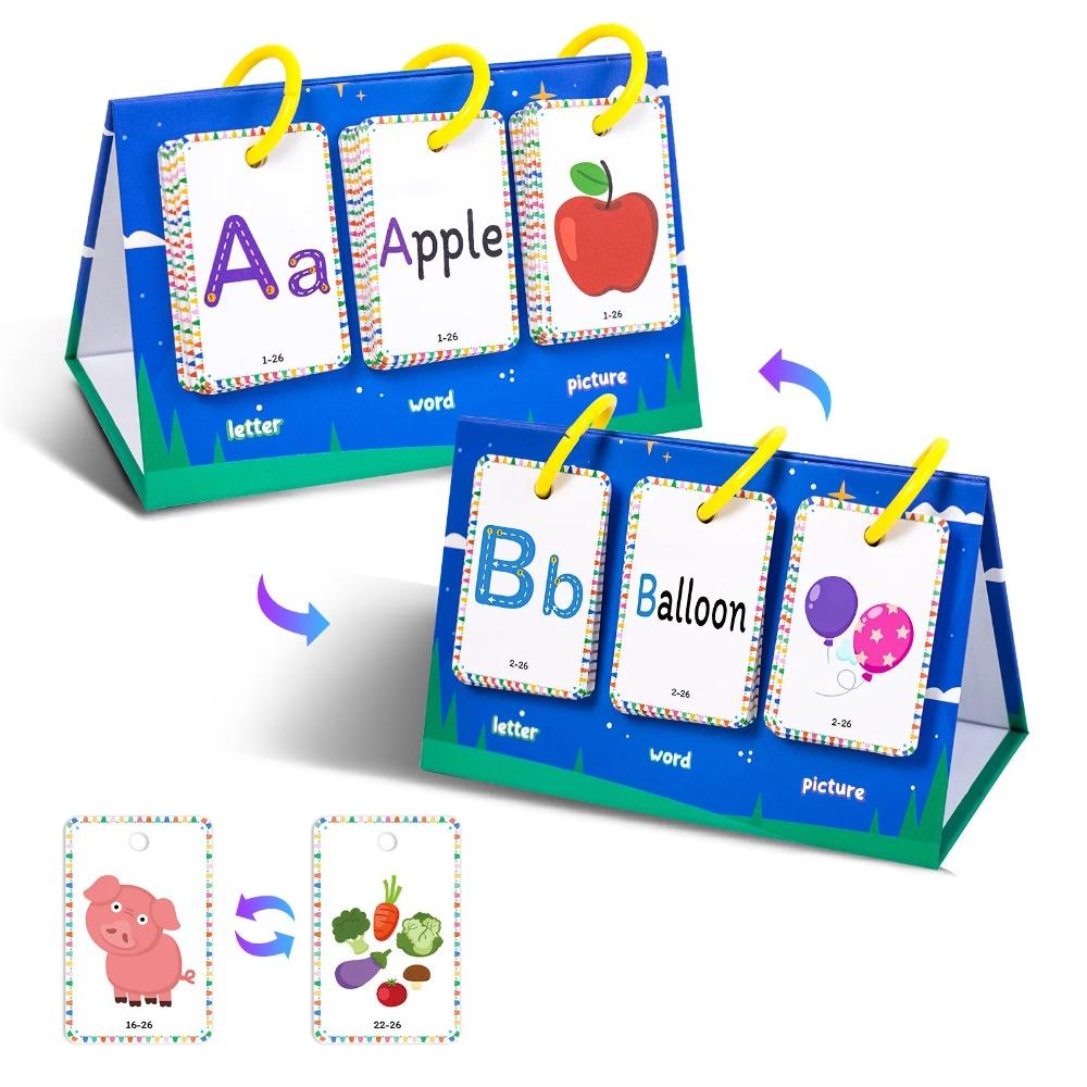 Children's Table Model Visual Word Education Card 78PCS Early Education English Letter Cognitive Word Card Educational Toys