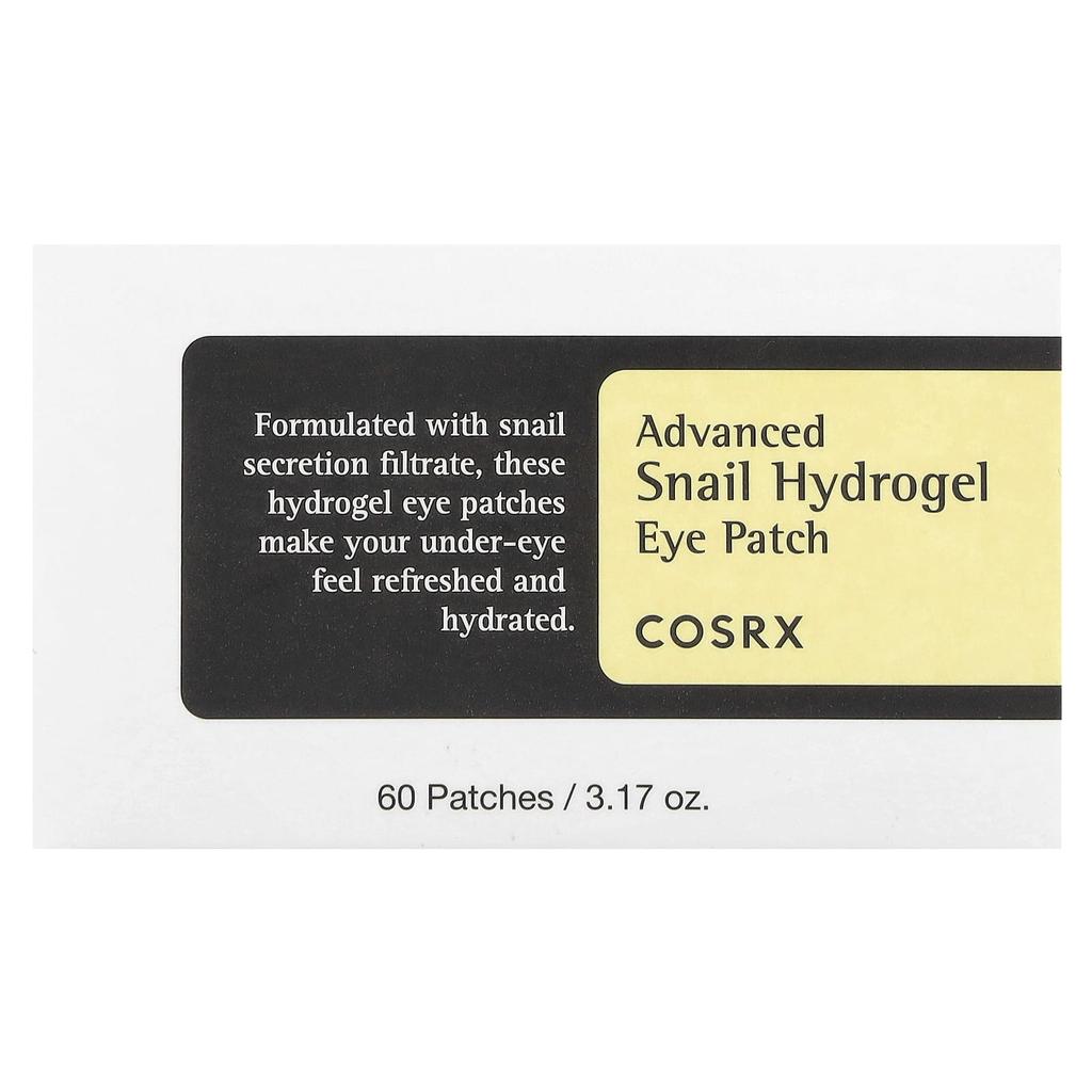 COSRX Advanced Snail Hydrogel Eye Patch, 60 Sheets, 3.17oz