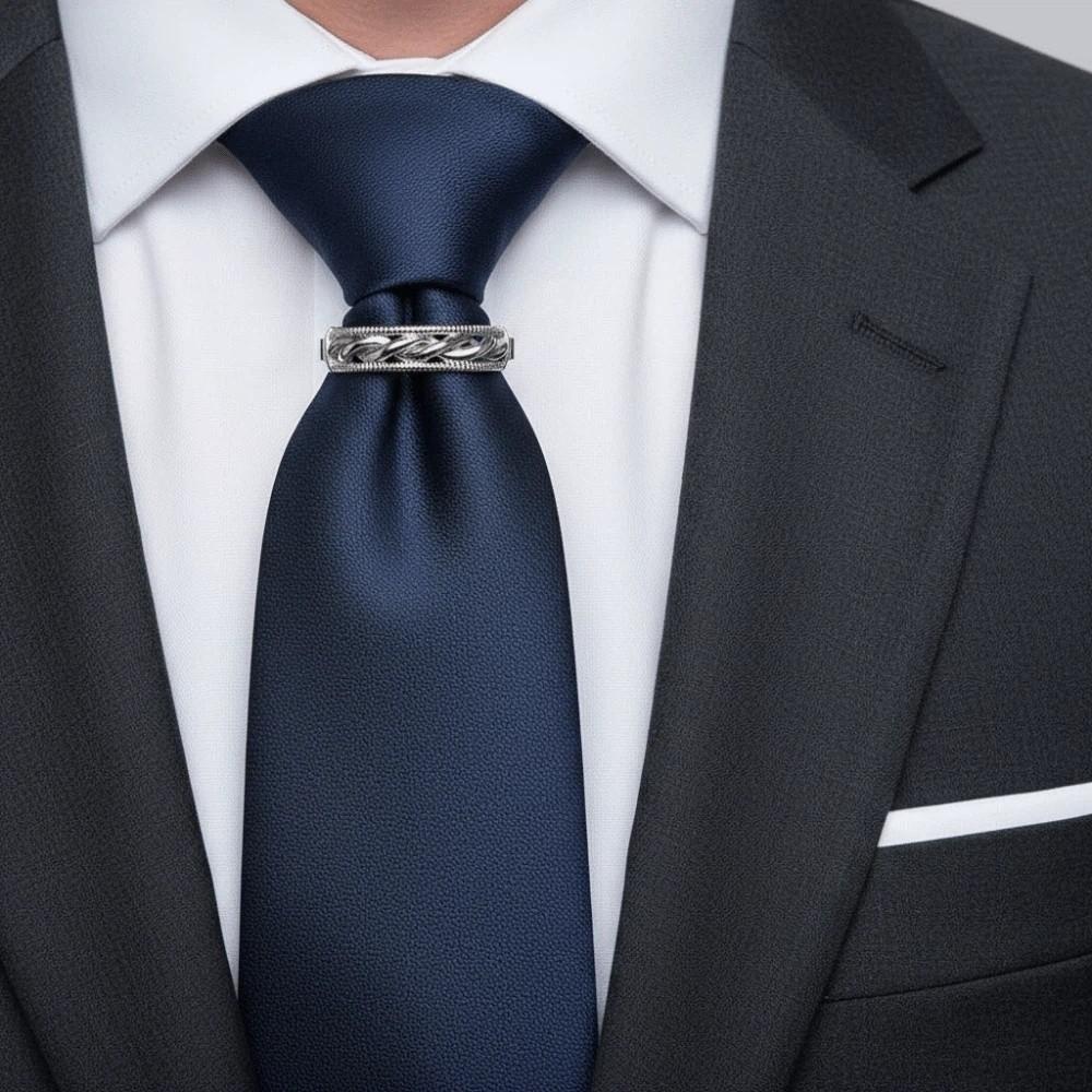 Shirt Tie Pin D-shaped Tie Buckle Cuff Links Tie Knot Fixation Sleeve Button Twists Tie Clip  Boys