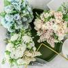 Elegant Real Touch Artificial Silk Flowers Bridal Wedding Bouquet For Home Party Decor