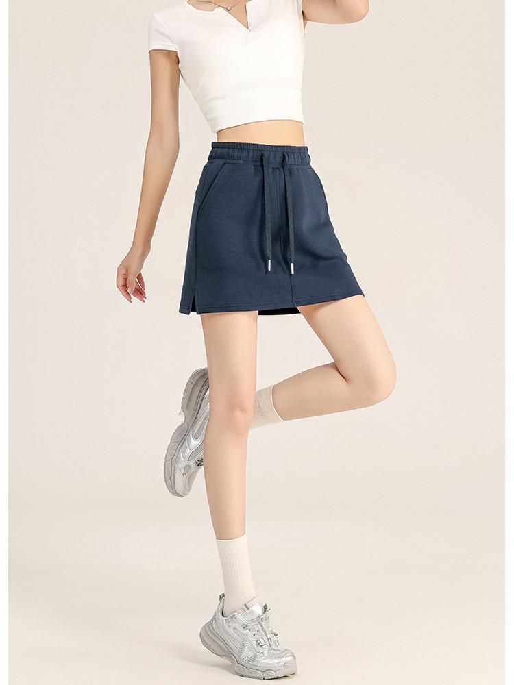 2026 Women s High Waist A-line Sports Skirt - Slimming Yoga Skort for Spring/Summer Small кларет