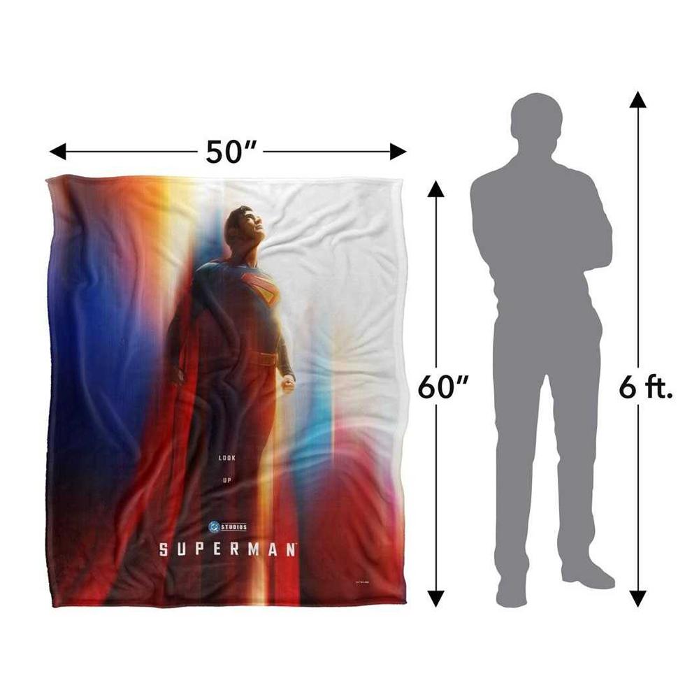 Superman Lookup Silky Poster Supersoft Blanket