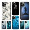 Ocean Whale Shark Swimming Phone Case For iPhone 17 Air 16 15 14 11 12 13 Pro  MAX Plus Coque Cover Shell