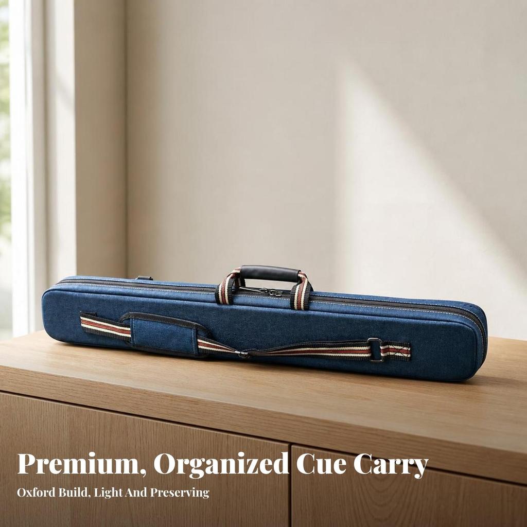 Billiard Cue Case Zippered Snooker Heavy-Duty Soft