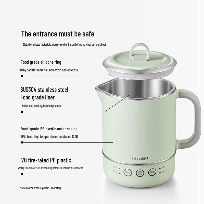 Buydeem Portable Mini Electric Kettle CN plug (adapter included)