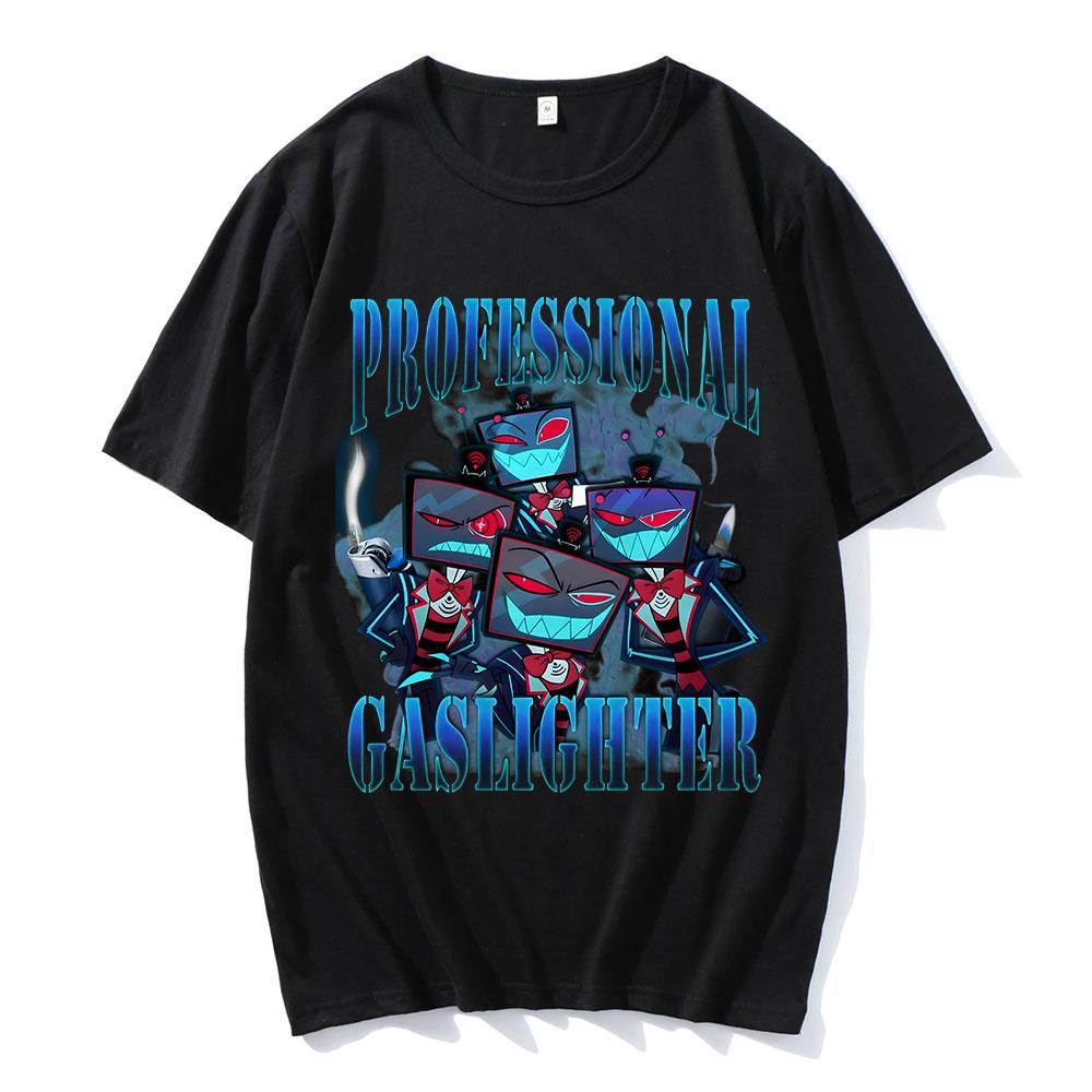 Helluva Boss Hazbinhotel VOX Print T-Shirt Hip Hop Unisex Streetwear Kurzarm Locker Baumwoll-T-Shirts Manga Cartoon T-Shirts