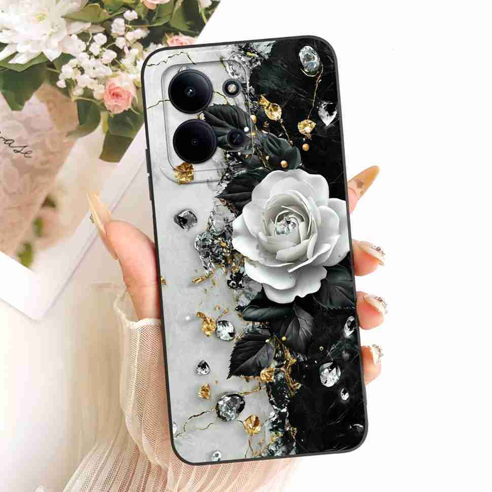 For Xiaomi Redmi 15C 4G Case Cute Couple Flower Cartoon Cover Phone Case For Xiaomi Redmi 15C Redmi15C 4G 5G Back Cover Capa