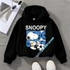 Snoopy children's hooded sweatshirt for boys, girls, casual top with cartoon print, long sleeve, autumn/winter collection