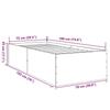 VidaXL Cadre de lit gris béton 75x190 cm bois d'ingénierie, meuble de chambre à coucher, sommier, lit à panneaux, lit, lit 3280982