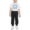 Nike Full Length Pants Brand Logo Comfortable Fleece Lined Knitted Fabric Black Infant And Toddler IB2542-010