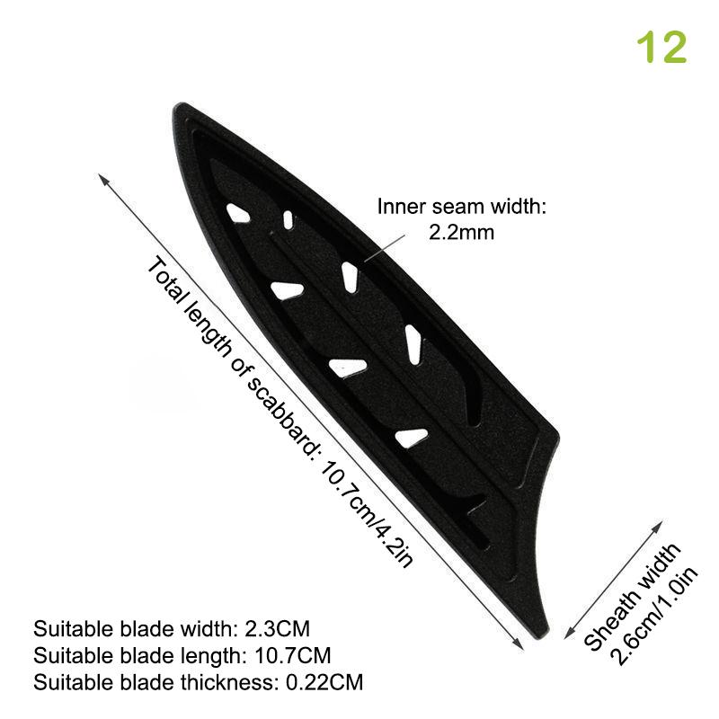3-8 Inch Kitchen Knife Sheath Black Plastic Knife Covers Knife Blade Protector Cover Edge Guards Case Kitchen Accessory