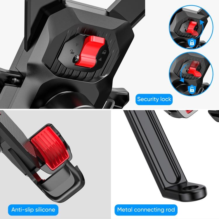JOYROOM JR-ZS288 Motorrad Handyhalter Halterung (Schwarz)