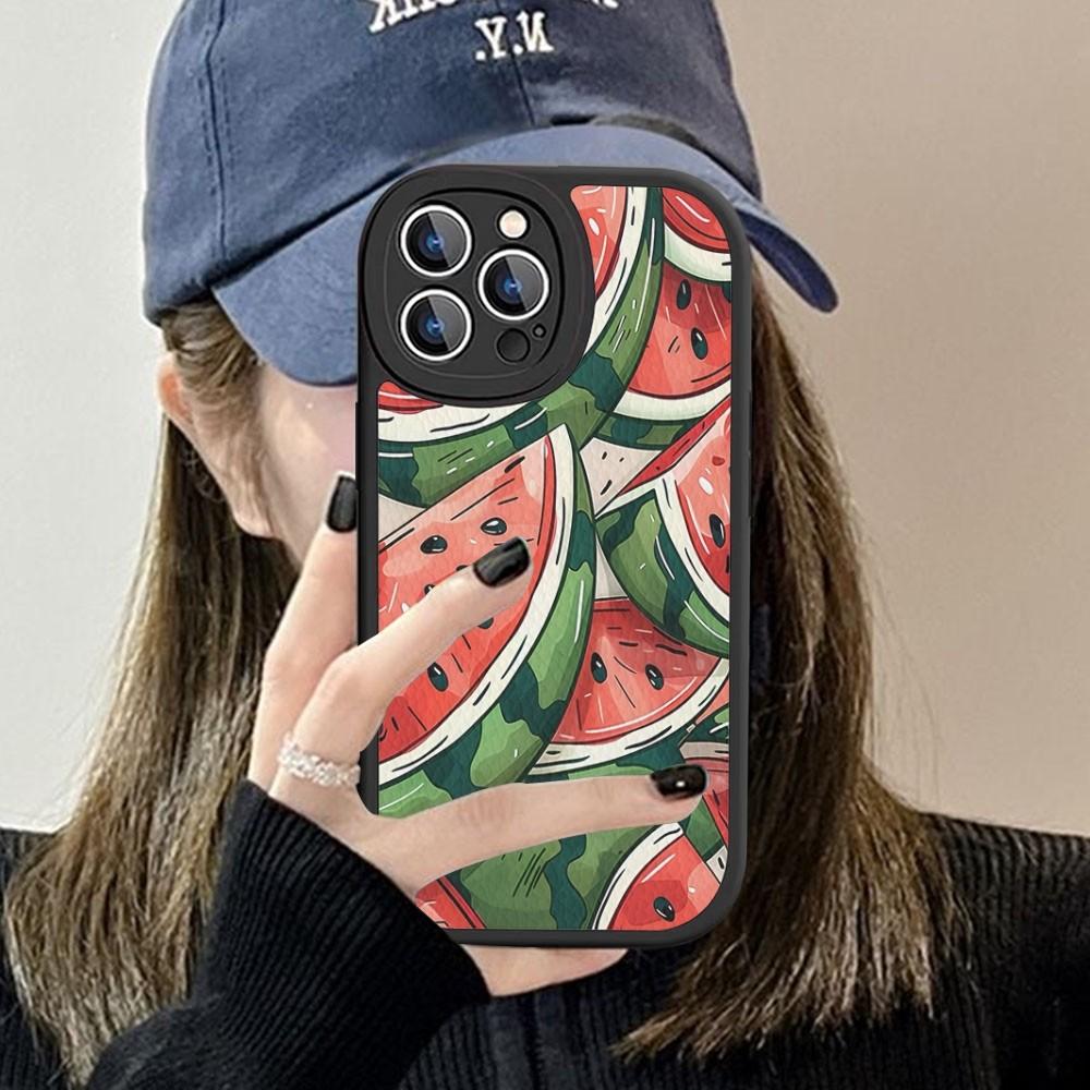Fruit Watermelon Phone Case Hard Leather For iPhone 14 13 12 Mini 11 14 Pro Max Xs X Xr 7 8 Plus Fundas