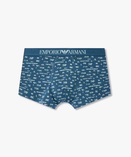 

[Emporio Armani Underwear] Мужские боксеры с графическим принтом по всей поверхности с логотипом 0816112035 [Отправка из Кореи] 100% Оригинал Teal Grey - S