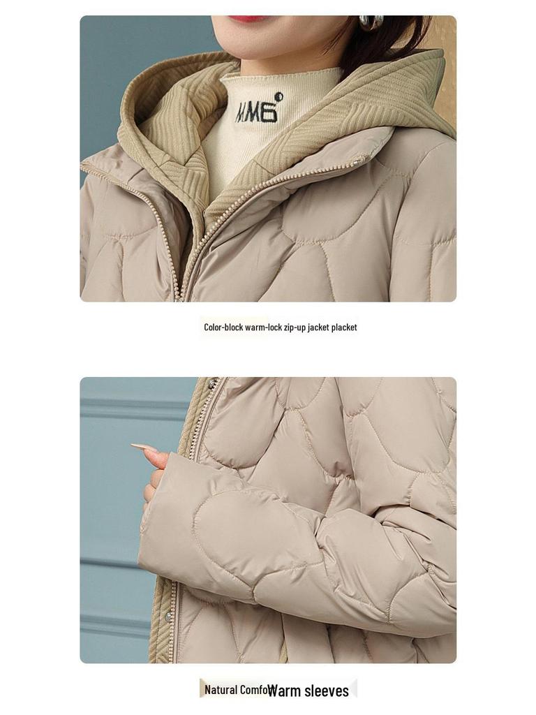 Women's 2025 Winter Hooded Cotton-Padded Coat - Korean Style Thick, Warm Down Jacket