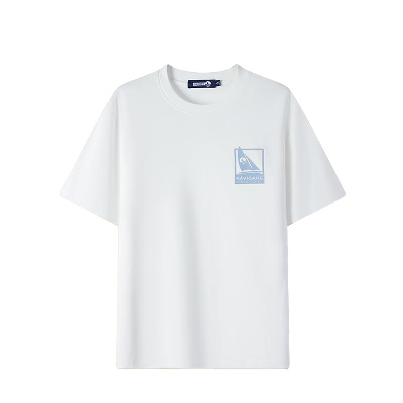 Navigare Men's Cooling Antibacterial Cotton Heavyweight Loose Fit T-Shirt