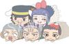 Chugai Mining Golden Kamuy X Sanrio Characters Mochikororin Plush Mascot Type A Boxed Set of 5 (5 Designs), Approx. 80mm, Polyester