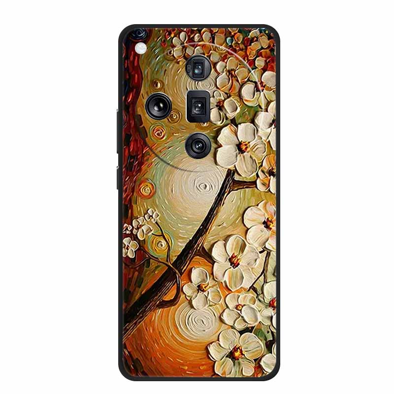 3D Emboss Case For OPPO Find X7 Ultra Phone Case Relief Black Silicone Soft Back Cover Coque For OPPO Find X7 Ultra Cases Fundas