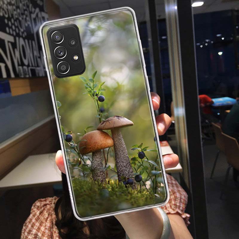 Fungal Aesthetics Phone Case for Samsung A54 A57 A37 A17 A14 A15 A12 A24 A34 A55 A35 A25 A52S A07 A05S A04S A22 A32 A72 Galaxy N