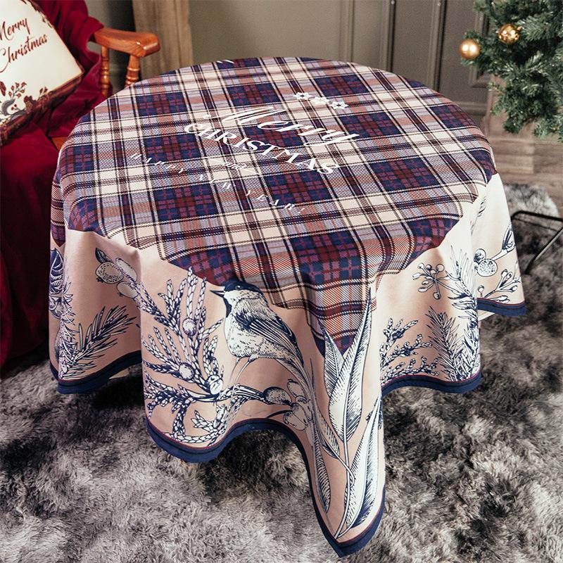 Novoroční dárek Vánoční série Vodotěsný Běžný ubrus na stůl Zesílený Obdélníkový Ubrus na jídelní stůl Ubrus na konferenční stolek