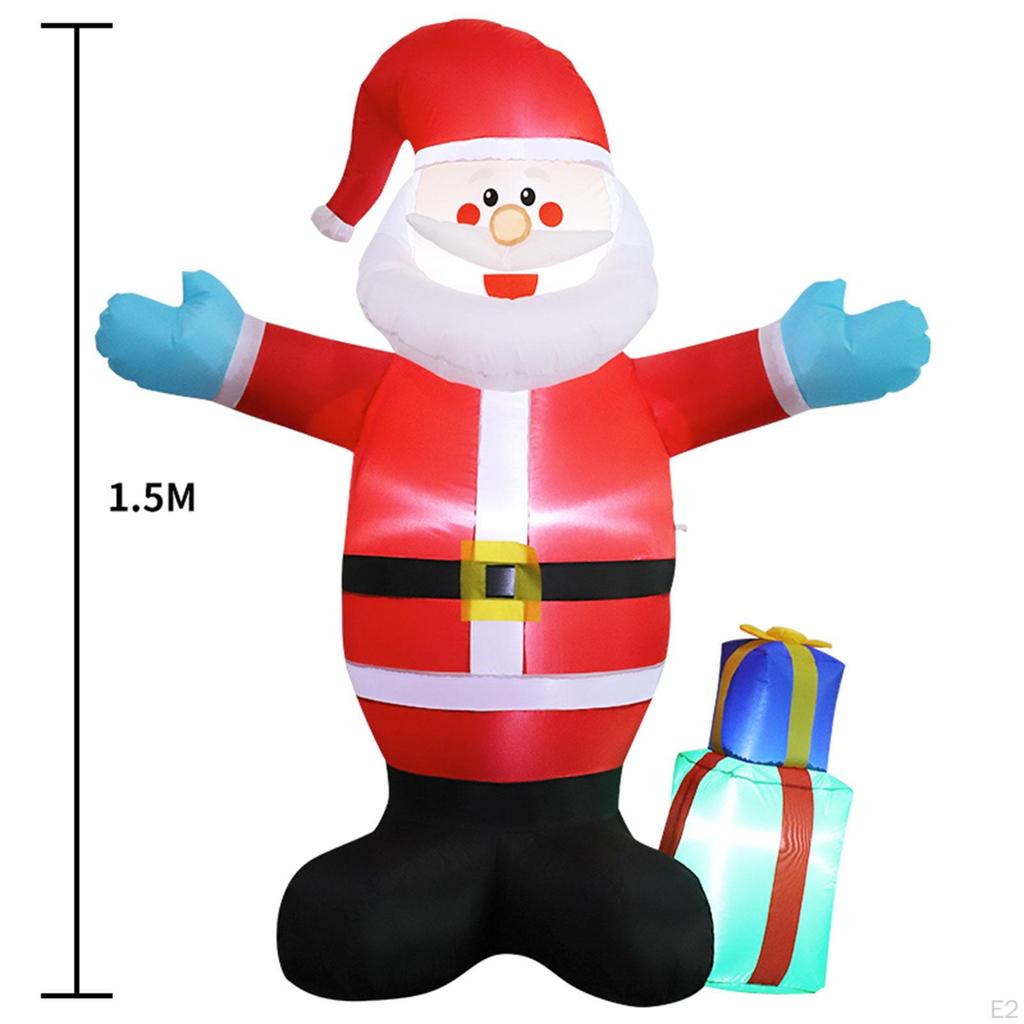 Christmas Inflatable Santa Props Xmas Decor for Yard Backyard Outdoor Indoor