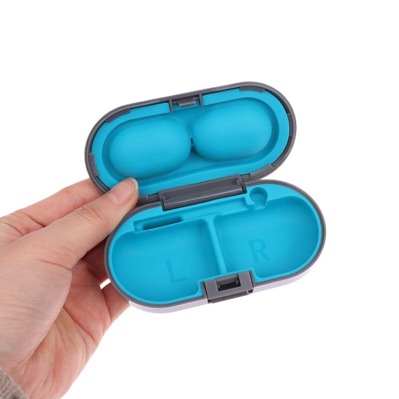 Hearing Aid Storage Box Case Plastic Silicone Hearing Aid Protective Organizer For Sound Amplifier Bte Hearing Aid Accessories