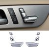 For Benz GLE GLS 2016-2018 2019 ABS Silver Seat Button Handle Cover Trim 6pcs
