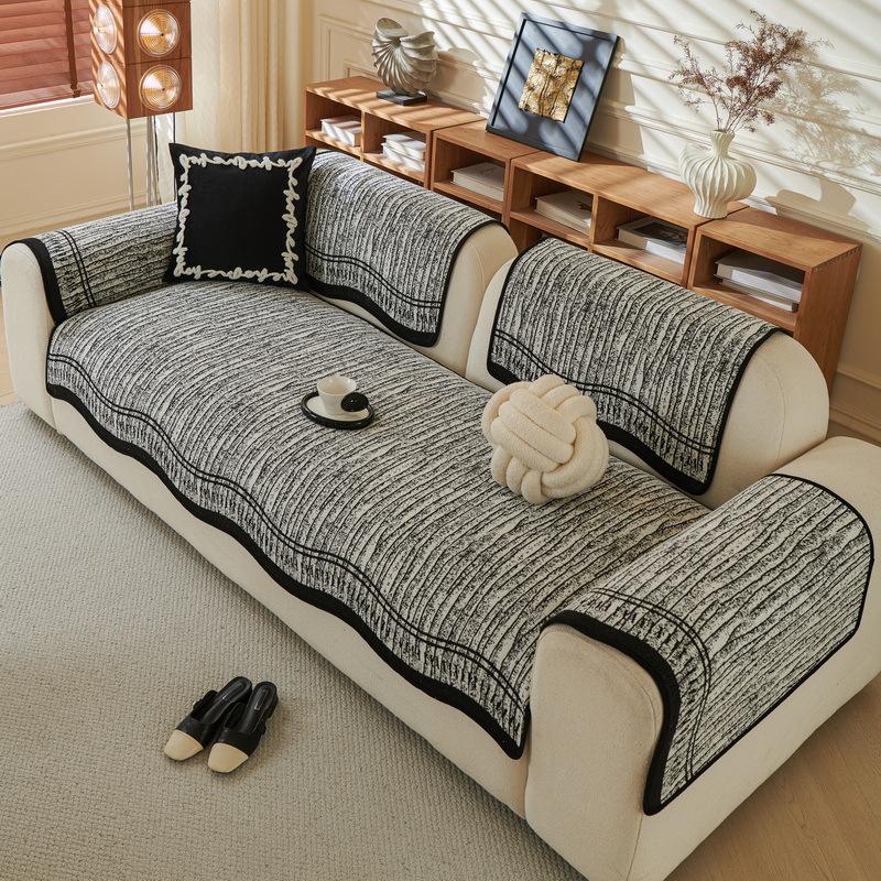 Chenier Special-Shaped Sofa Cushion  New Four-Season Universal Straight Row Three-Person Sofa Seat Cushion Non-Slip Cover Cloth Towel