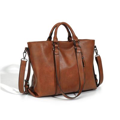 Bolsa Tote Feminina Chic 2025 em Couro Macio - Moda Europeia e Americana, Bolsa de Ombro de Grande Capacidade
