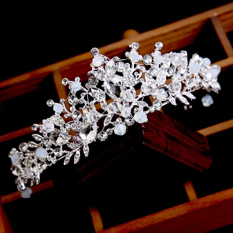 Bridal Crown High end Rhinestone European Style Gold Handmade Crown Tiara Hair Accessories Birthday Party Wedding Headband Jewelry