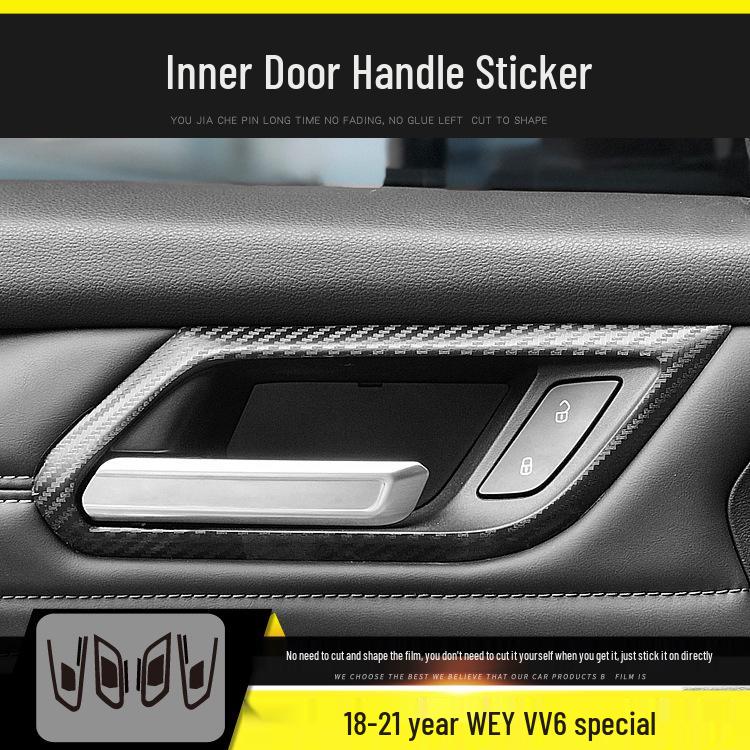 Carbon Fiber Interior Sticker for 17-21 WEY VV5 VV6 VV7S - Center Console Decoration P8