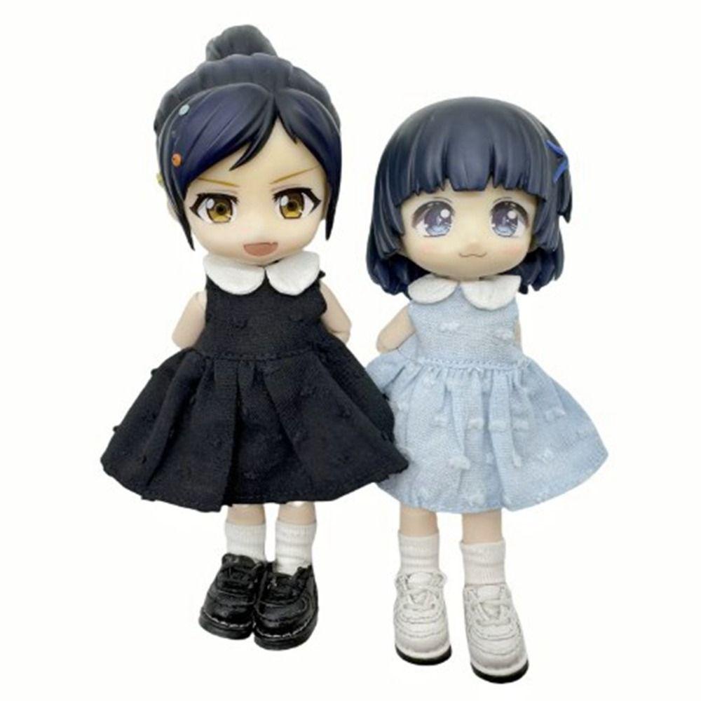 Handgemachte Puppen Punkte Kleider Mode Tops Kleidung Rock für 1/11 OB11 Puppen/für 1/12 BJD