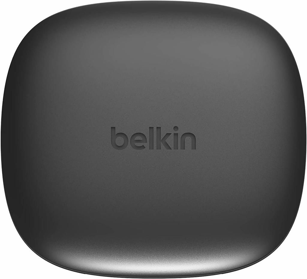 Belkin SOUNDFORM Flow True Wireless Earbuds with Bluetooth 12mm Ambient Sound Call Noise Up to 31 Hours of Music Qi Wireless Black ANC, 5.2, Drivers,
