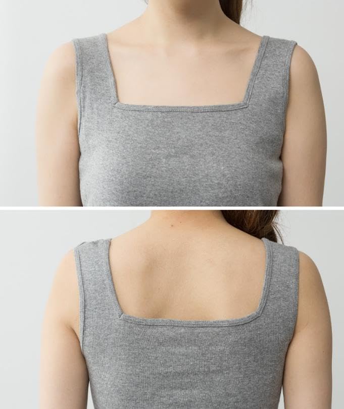 Emptio Square Neck Tank Top with Short and Mini Padded for Posture and Sleeveless Night and Made of Cotton for a Comfortable Butt and Functional Bra