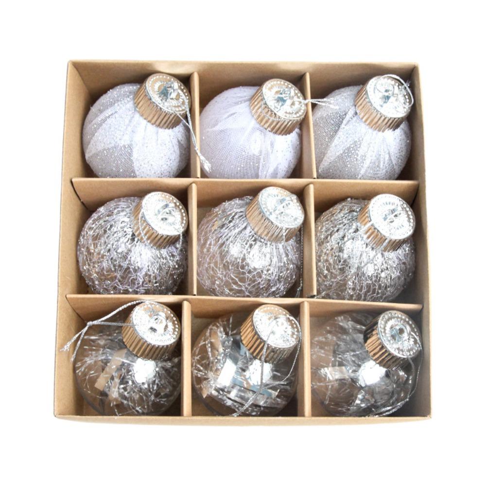 9pcs DIY Painted Christmas Hanging Balls 6cm Merry Christmas Decor  Holiday Festive